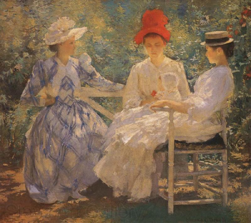 Edmund Charles Tarbell Three Sisters A Study in June Sunlight Spain oil painting art